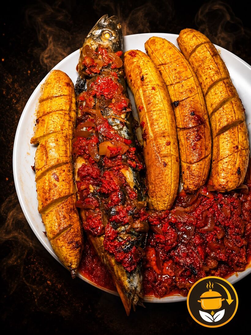 Bole (Roasted Plantain, Fish & Yam)